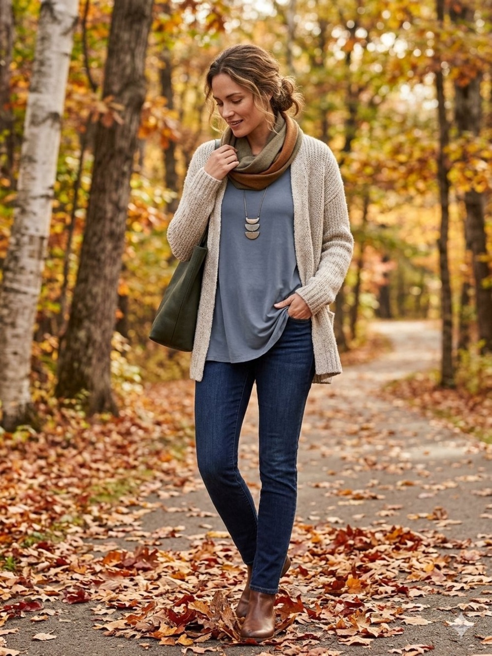 Eileen Fisher Slate Blue Long Sleeve Fine Jersey Knit Tunic Top